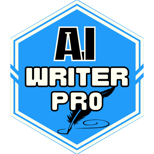 Ai Writer Pro Blue Background New Logo